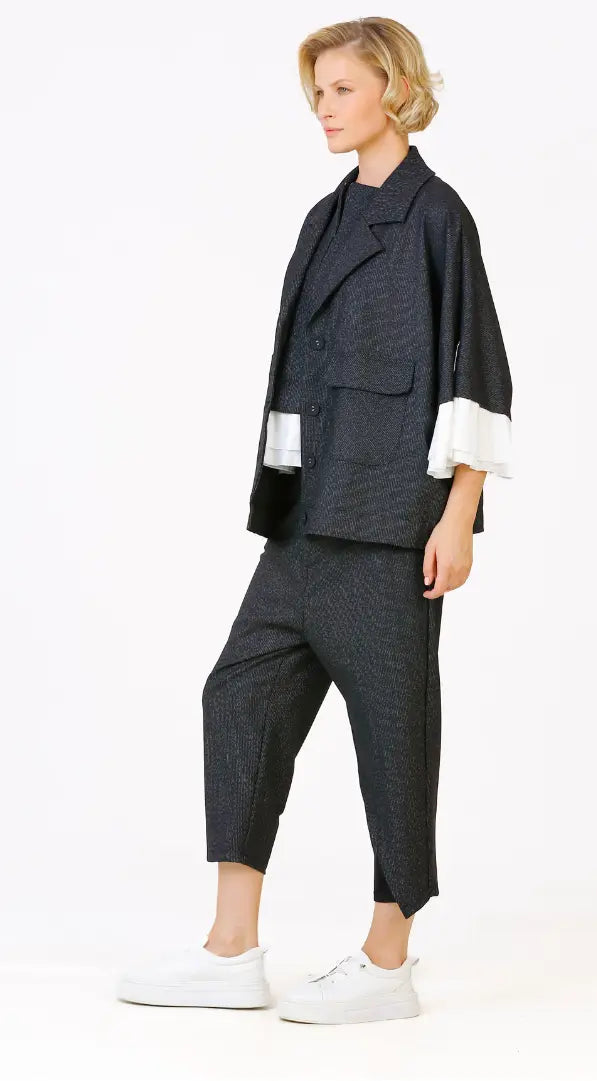 Bize Oversize Jacket with White Fabric Sleeves 24W-BC5002 Bize