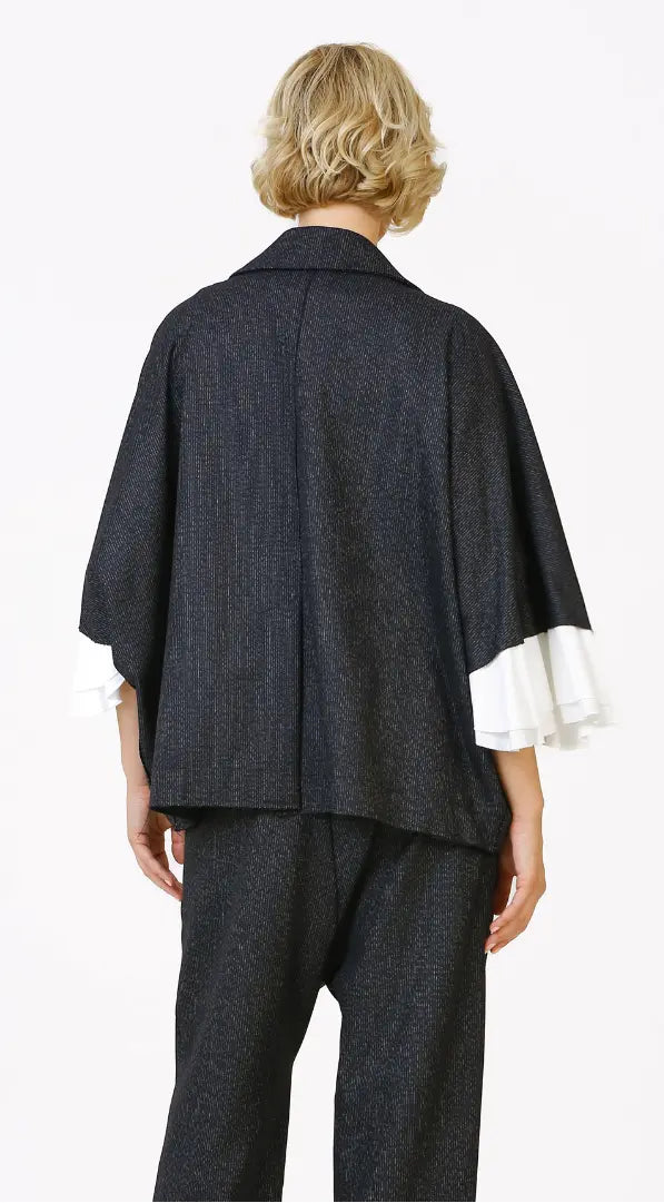 Bize Oversize Jacket with White Fabric Sleeves 24W-BC5002 Bize