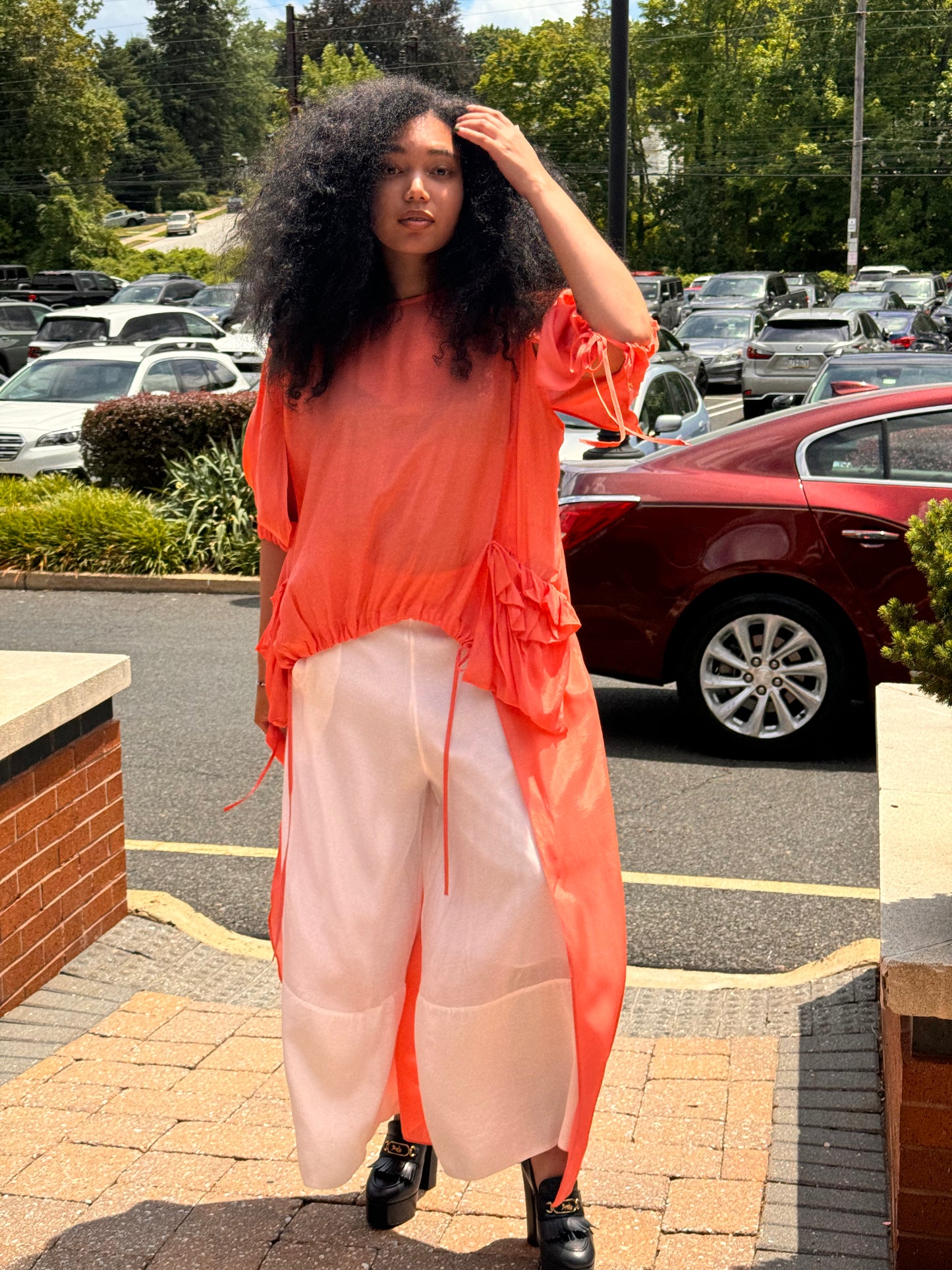 Bize Pleated Pocket Gloss Blouse BZE145 Bize