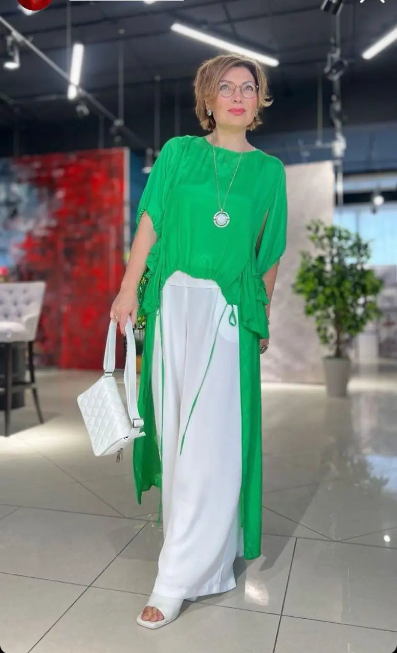 Bize Pleated Pocket Gloss Blouse BZE145 Bize