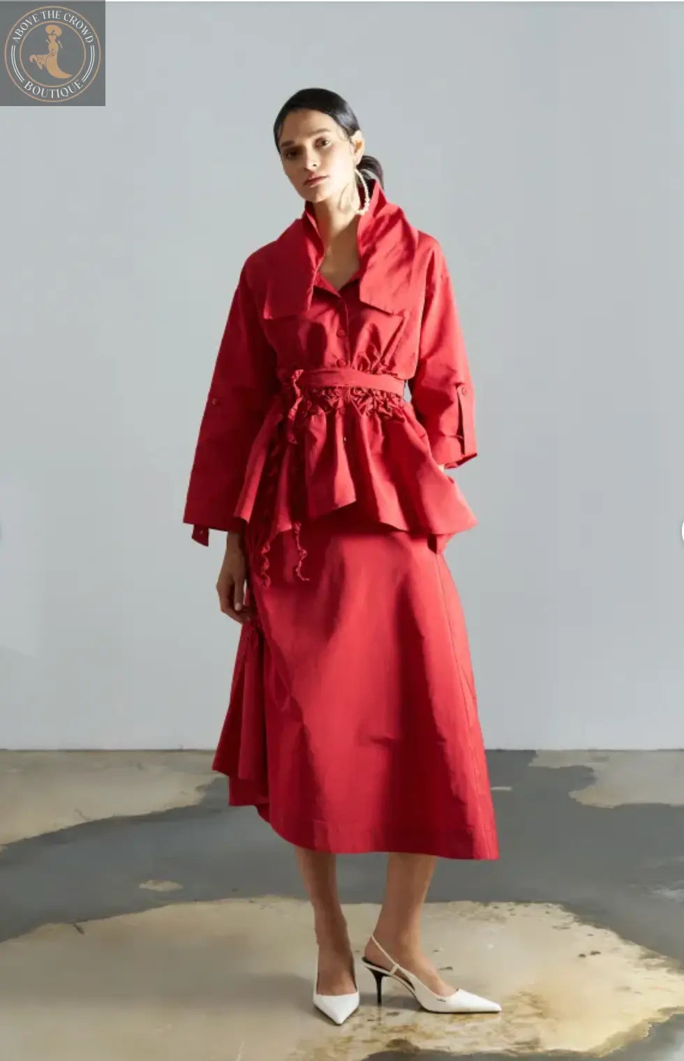 Bize Gathered Taffeta Jacket - Above the Crowd Boutique