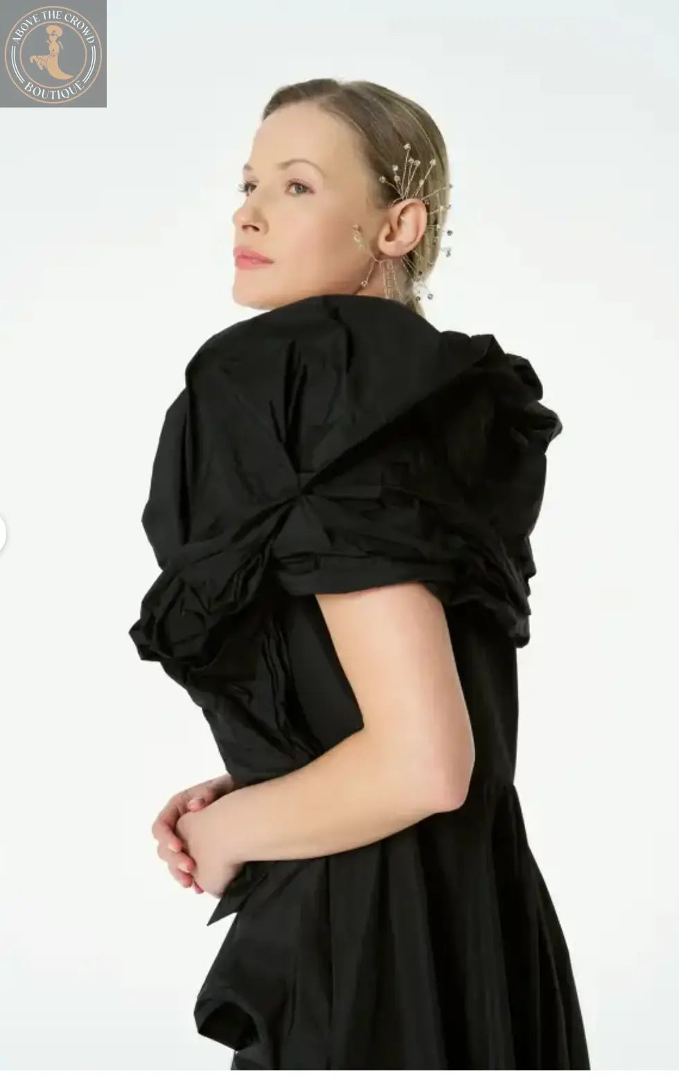 Bize Tuffeta Sculpted Zip-Front Tunic Bize