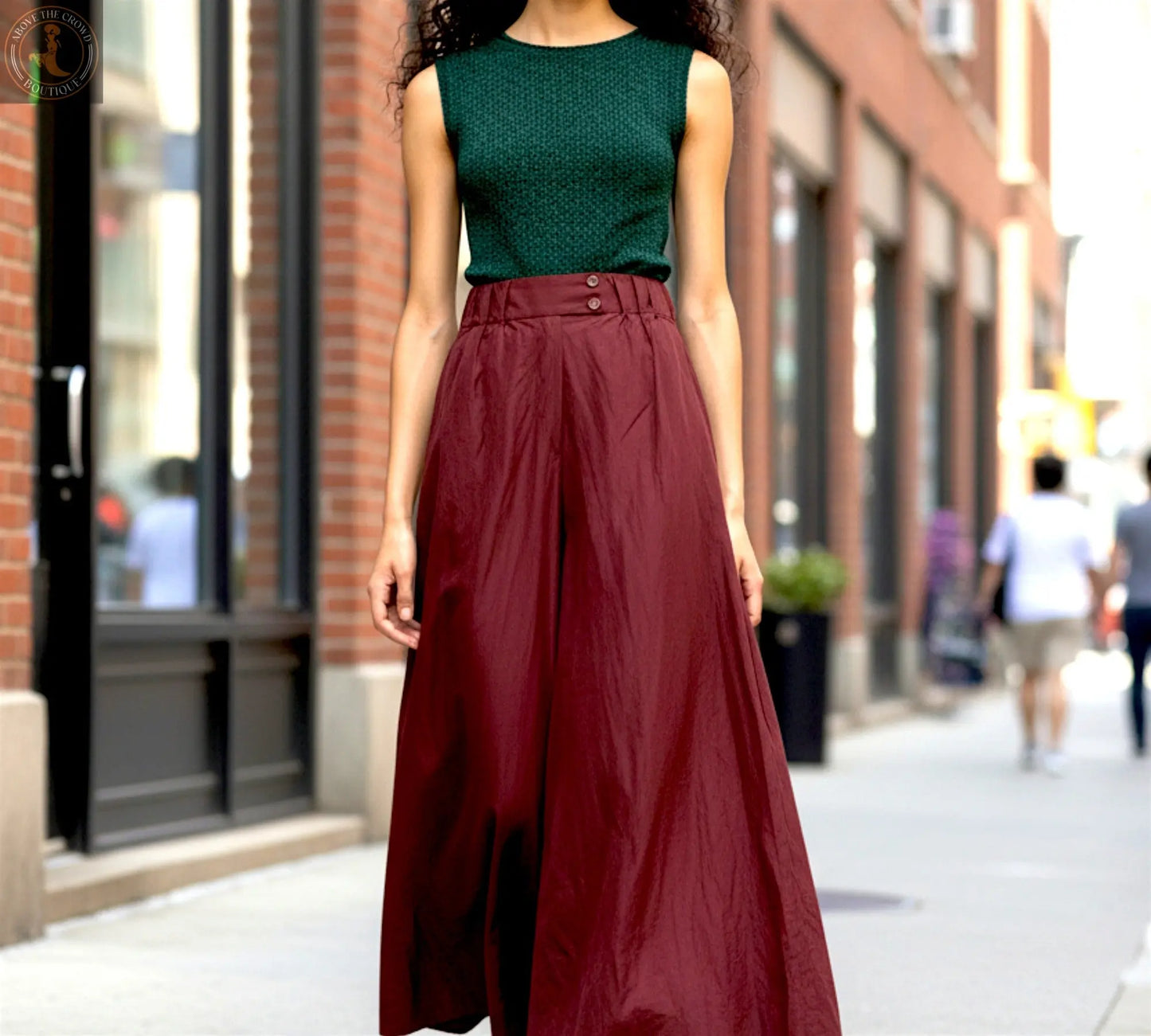 Bize Wrinkled Taffeta Pants - Above the Crowd Boutique