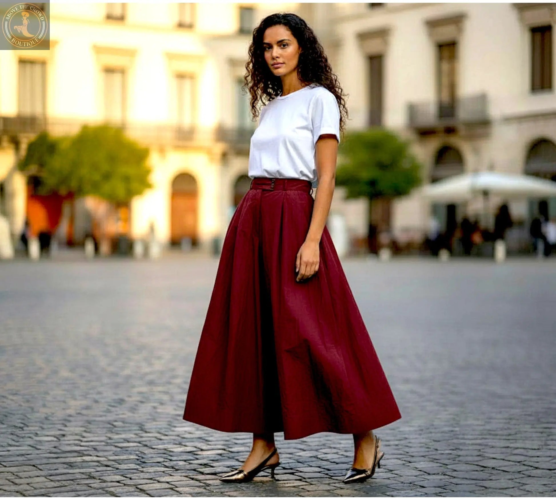Bize Wrinkled Taffeta Pants - Above the Crowd Boutique