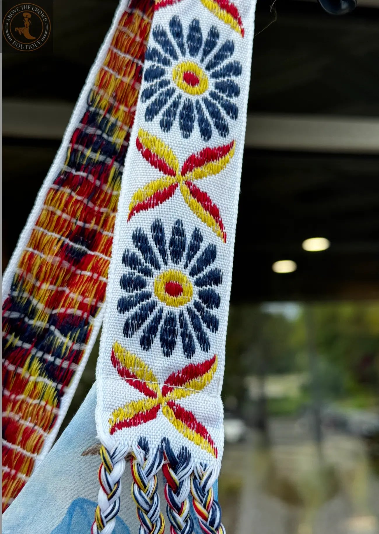 Bohemian Maxi Dress - Artisan Embroidered Straps, Floral Print - Above The Crowd Boutique Karma