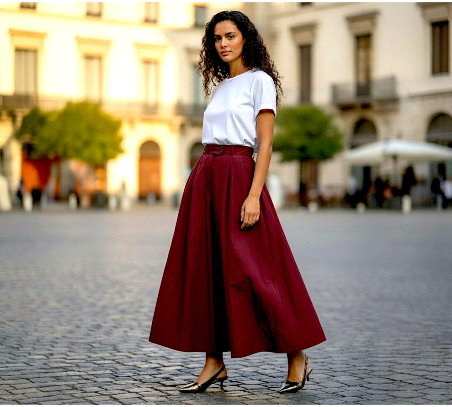 Bize Wrinkled Taffeta Pants - Above the Crowd Boutique