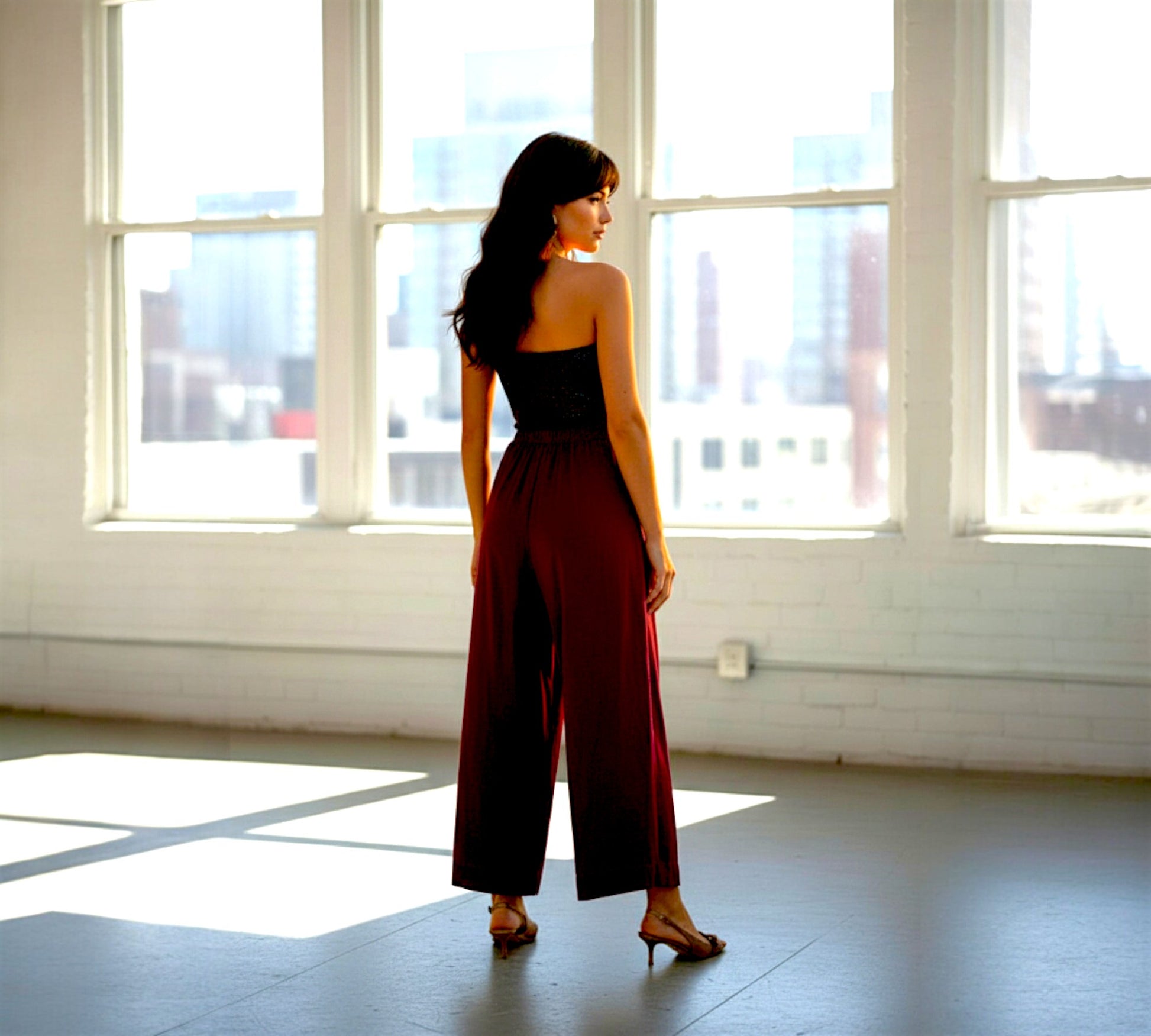 Bize Wrinkled Taffeta Pants - Above the Crowd Boutique