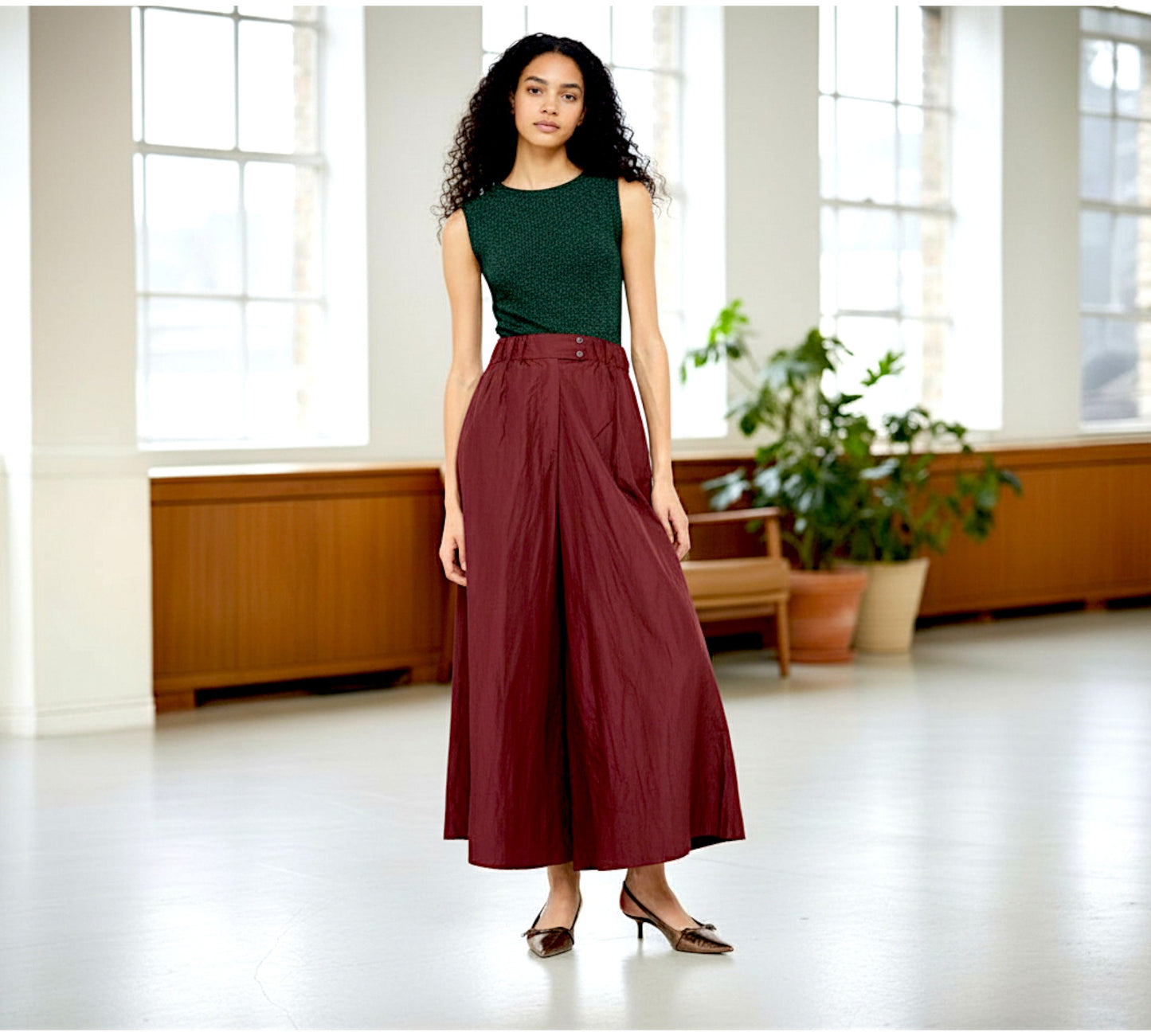 Bize Wrinkled Taffeta Pants - Above the Crowd Boutique
