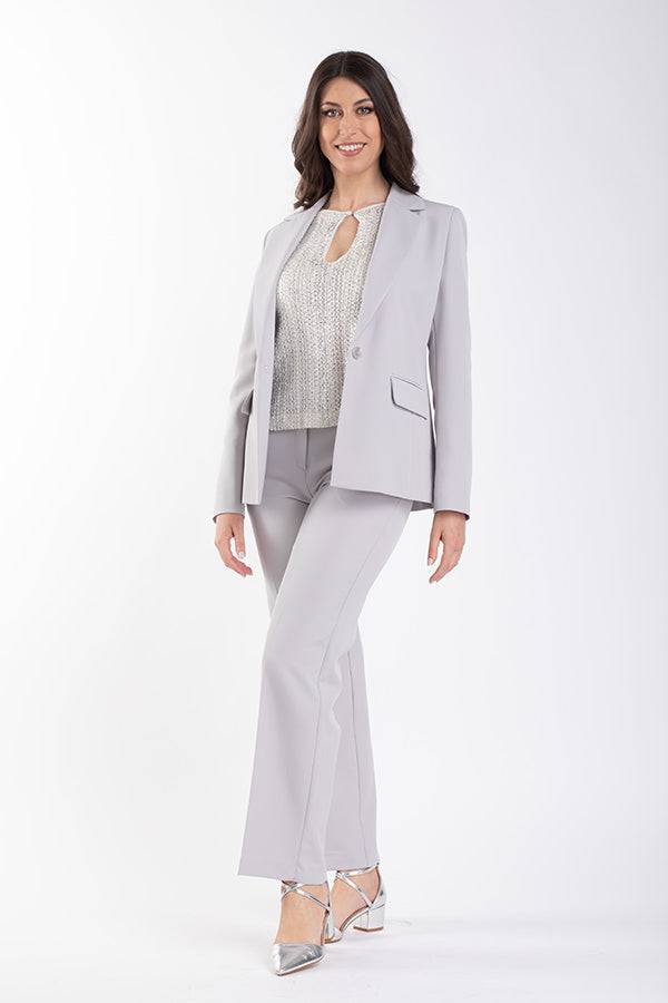 Carmen Milano Women Classic Grey Suit