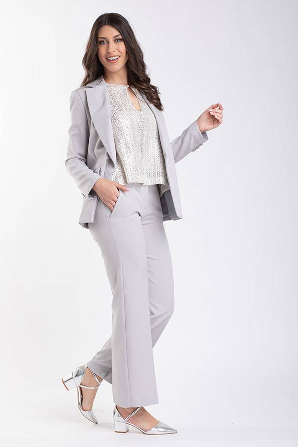 Carmen Milano Women Classic Grey Suit