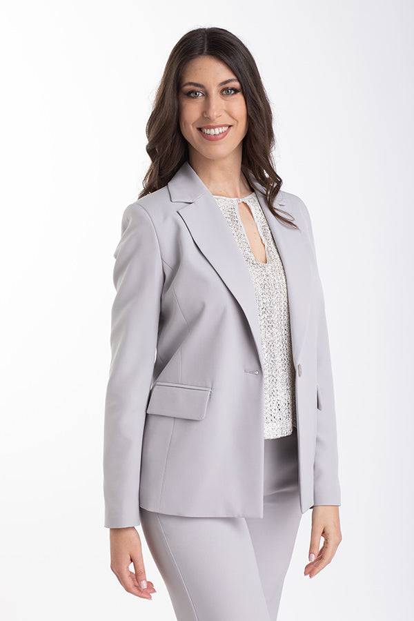 Carmen Milano Women Classic Grey Suit 1054