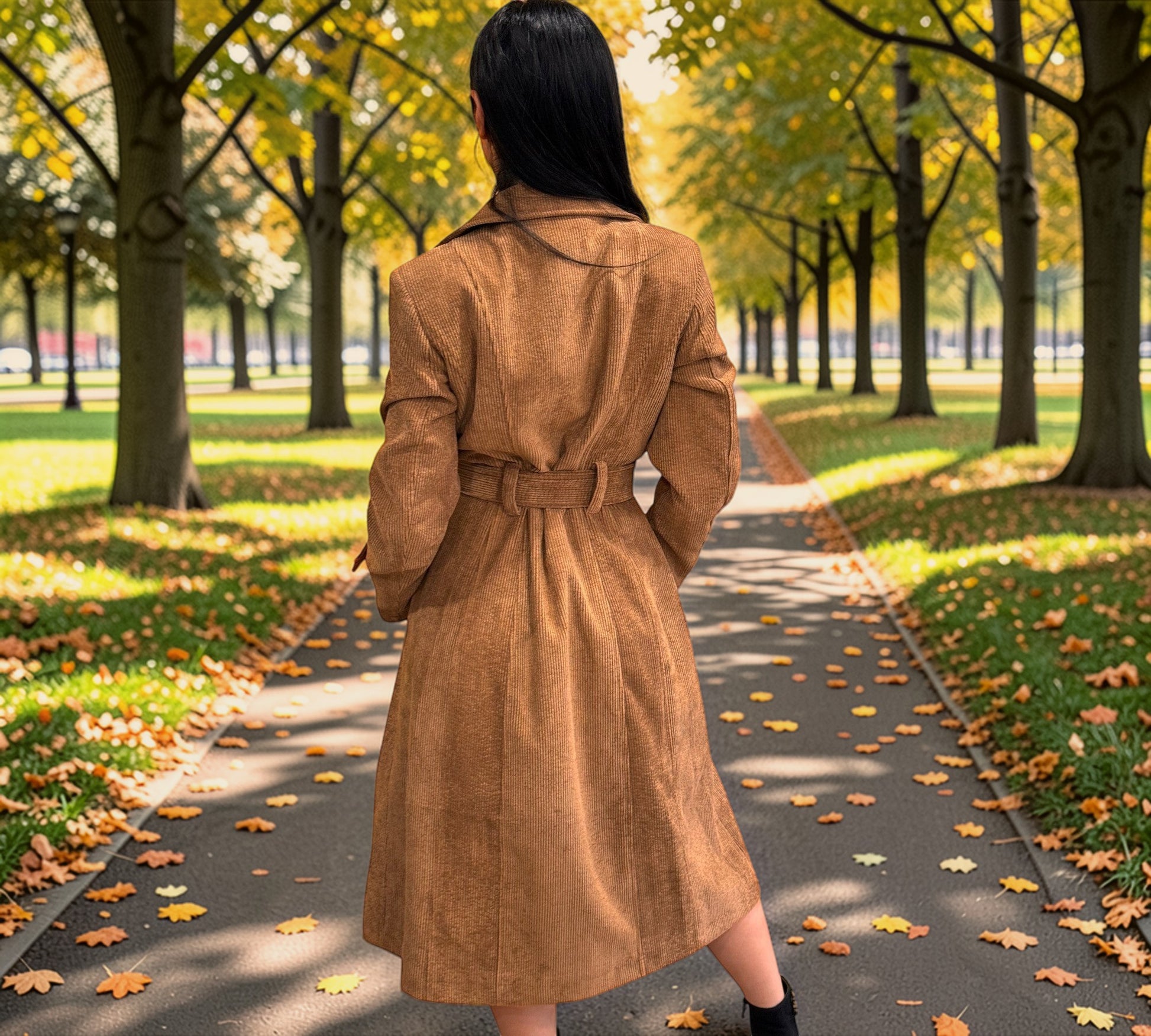 Carmen Milano Corduroy Coat - Above the Crowd Boutique