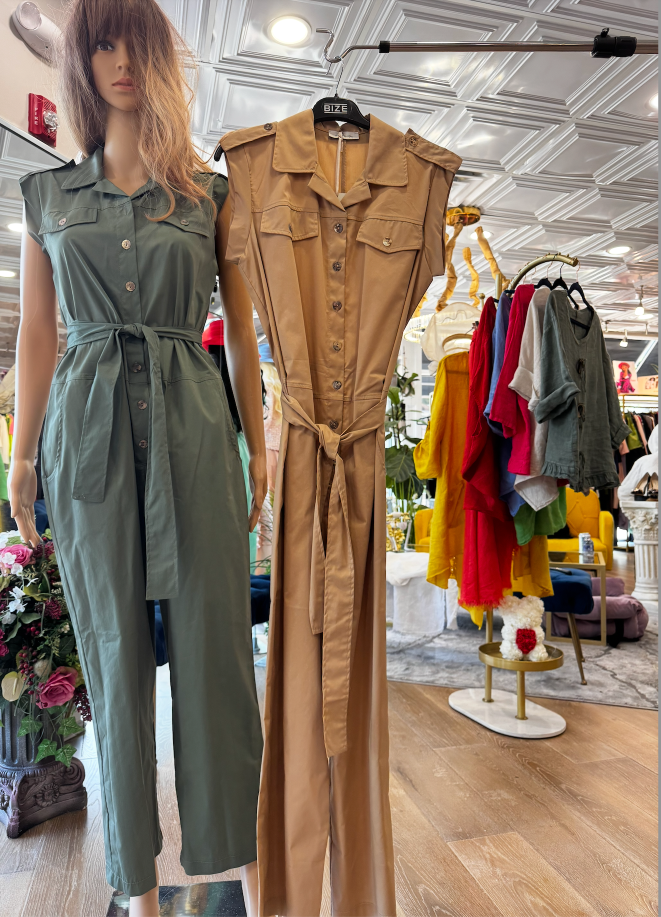 Carmen Milano Manhattan Cotton Overalls - Italian Sleeveless Jumpsuit Carmen Milano