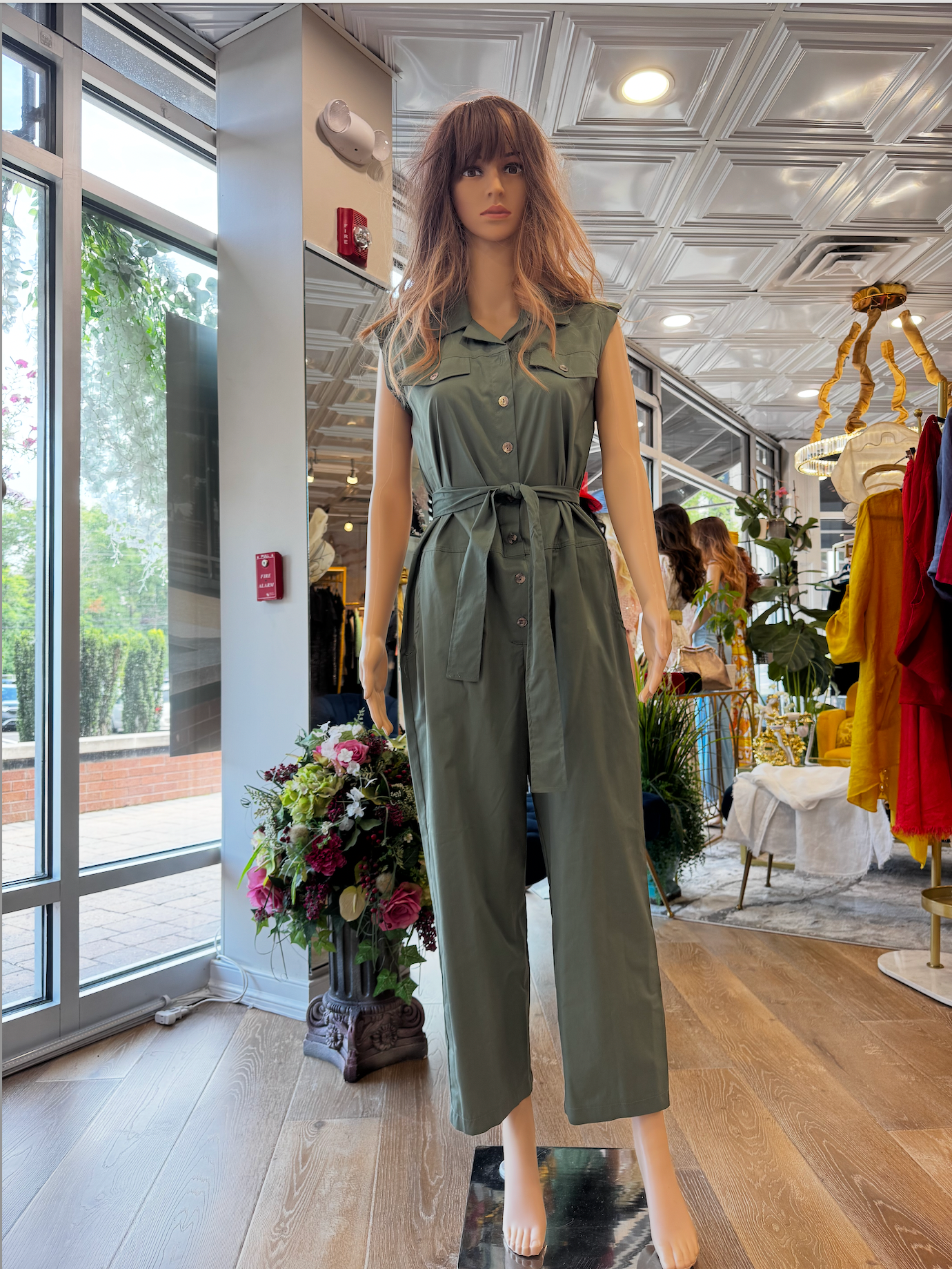 Carmen Milano Manhattan Cotton Overalls - Italian Sleeveless Jumpsuit Carmen Milano