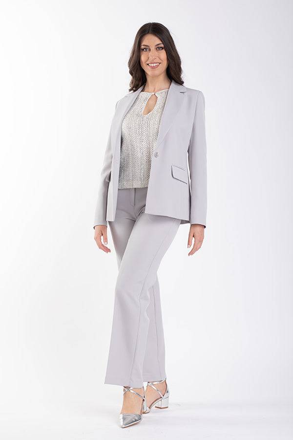 Carmen Milano Women Classic Grey Suit 1054 Carmen Milano