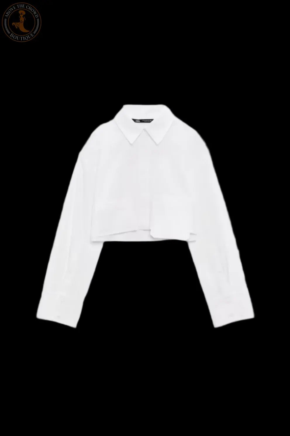 Chic Cropped White Shirt - European Style, Effortless Elegance Lonca