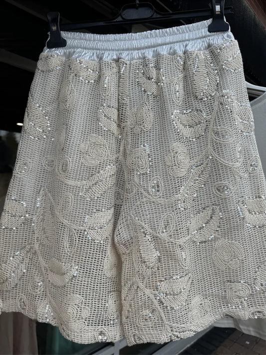 Chic Embroidered Lace Shorts - European Style & Effortless Comfort Karma