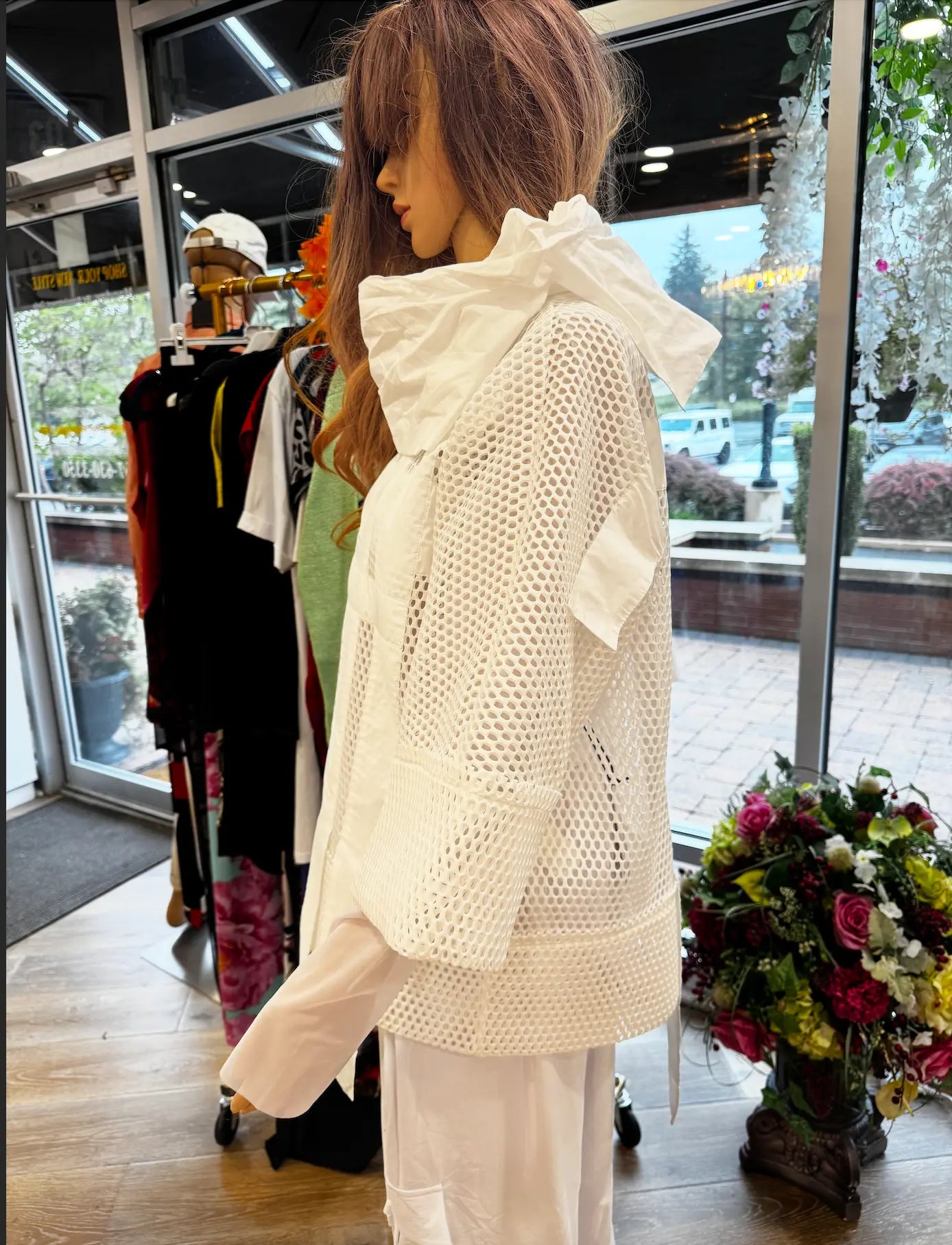 Chic European Mesh Overlay Jacket – Define Your Unique Style & Elevate Elegance Bize