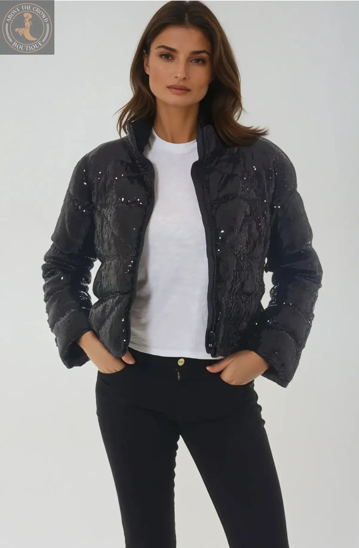 Ciao Milano Rina Sequin Puffer Jacket Ciao Milano