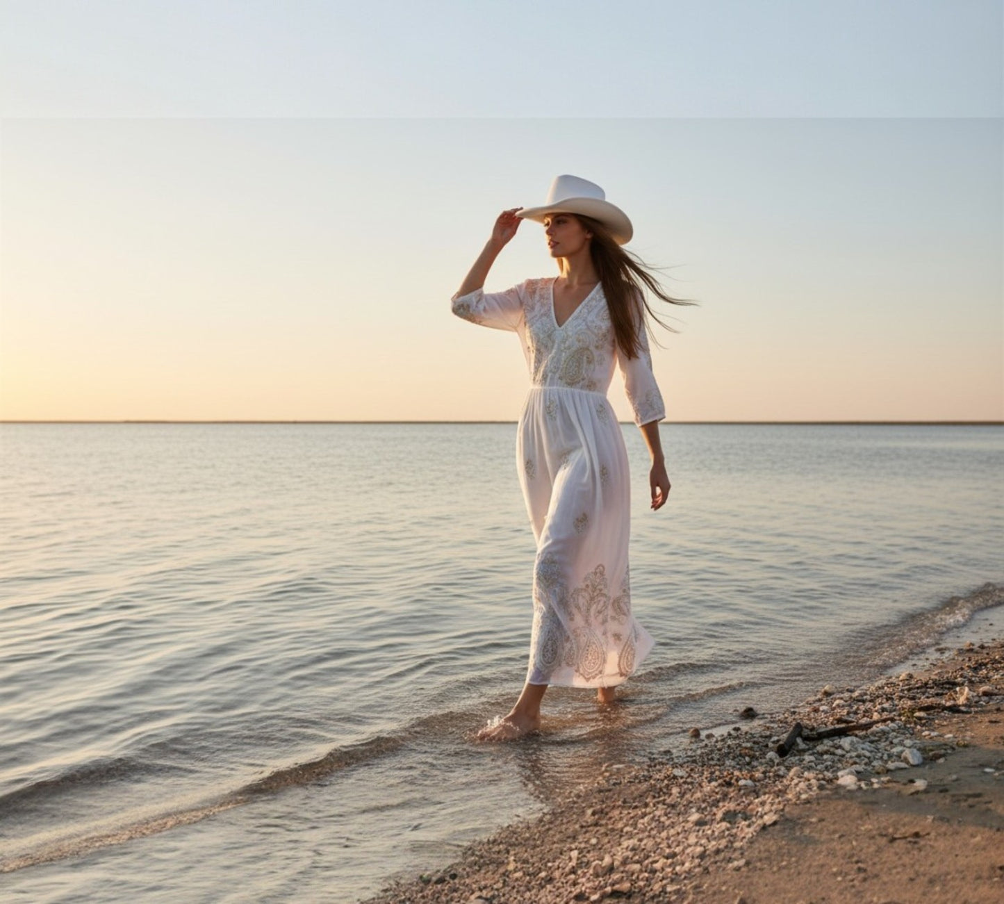 Classic White Western Hat - Above the Crowd Boutique
