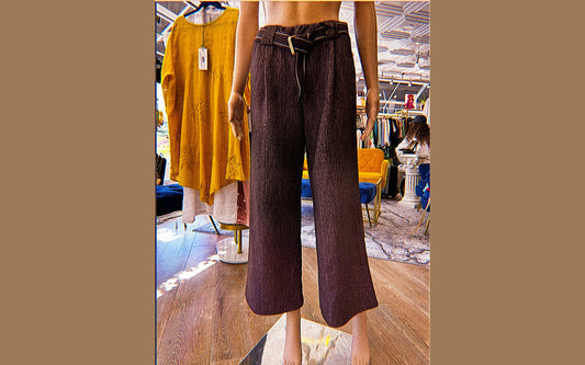 Corduroy Wide-Leg Trousers by Above The Crowd Boutique Karma