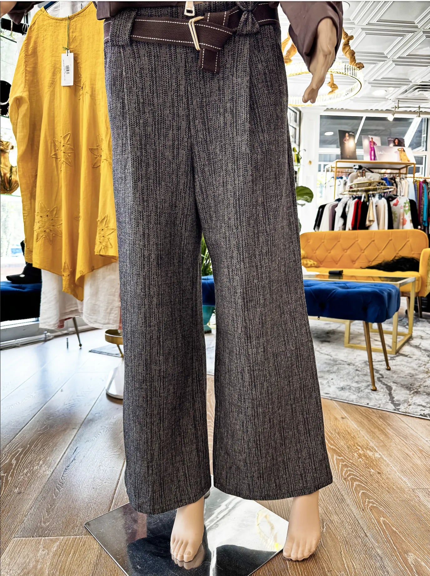 Corduroy Wide-Leg Trousers by Above The Crowd Boutique Karma