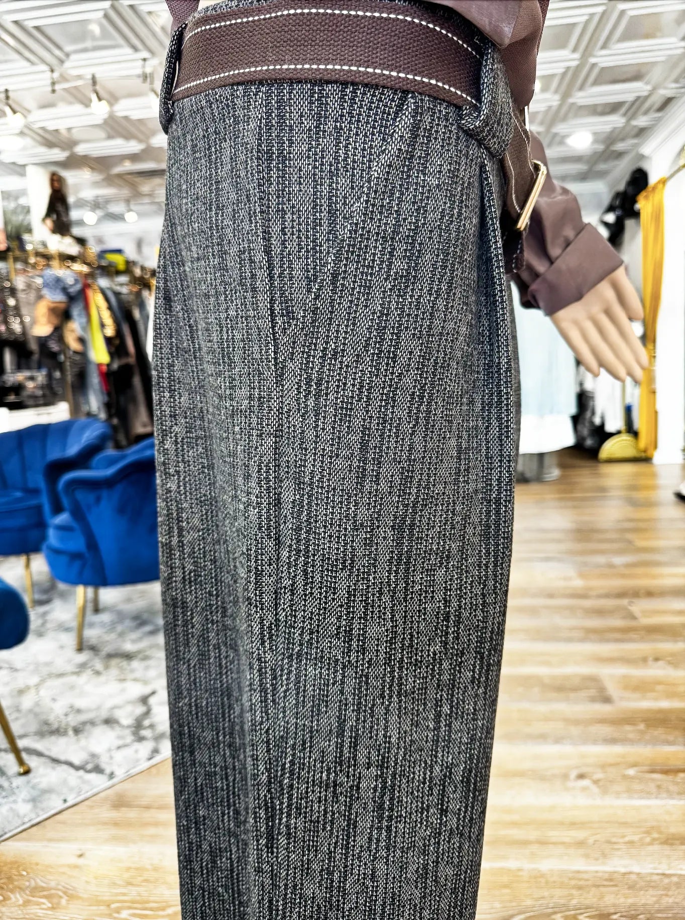 Corduroy Wide-Leg Trousers by Above The Crowd Boutique Karma