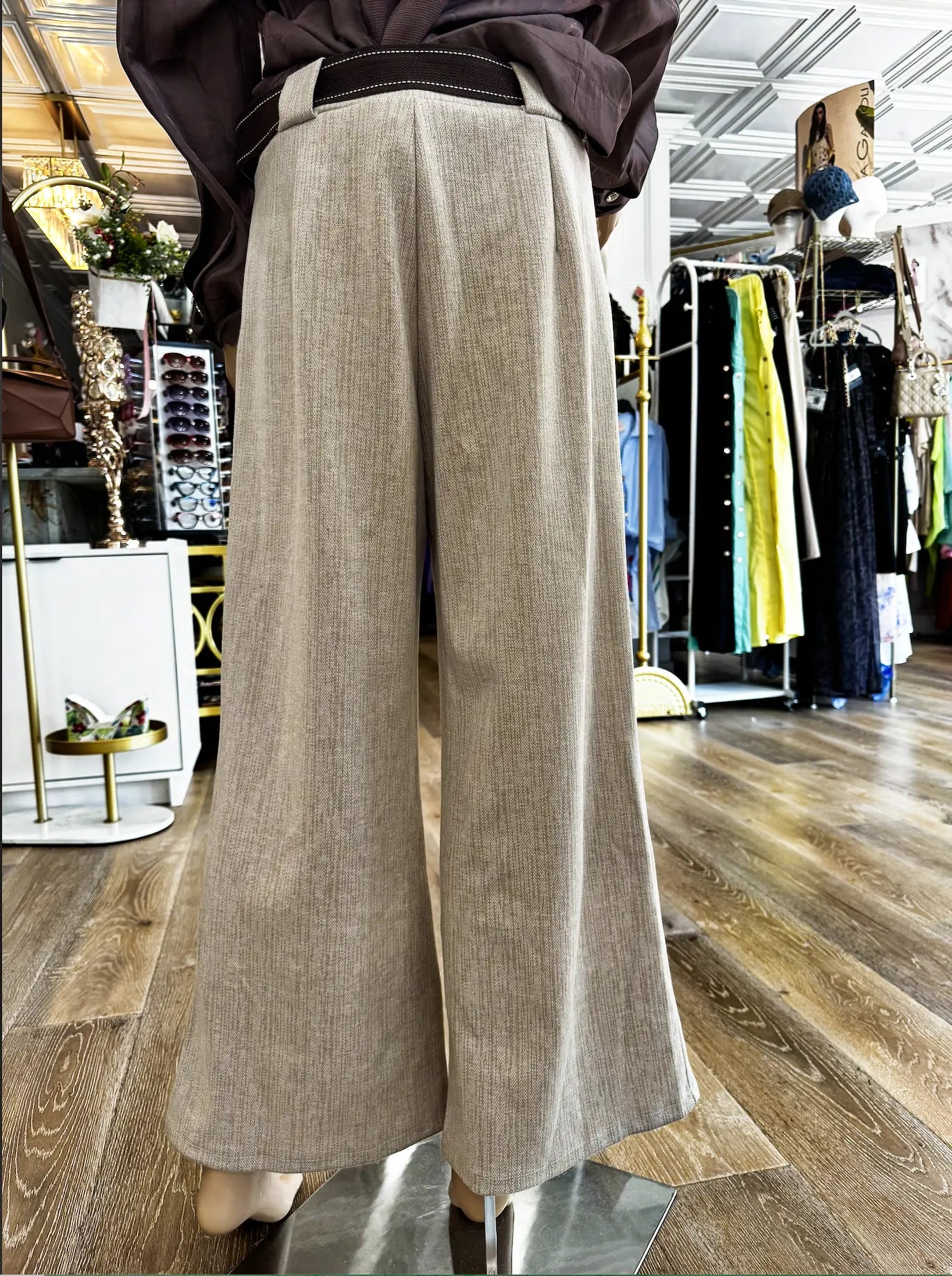 Corduroy Wide-Leg Trousers by Above The Crowd Boutique Karma