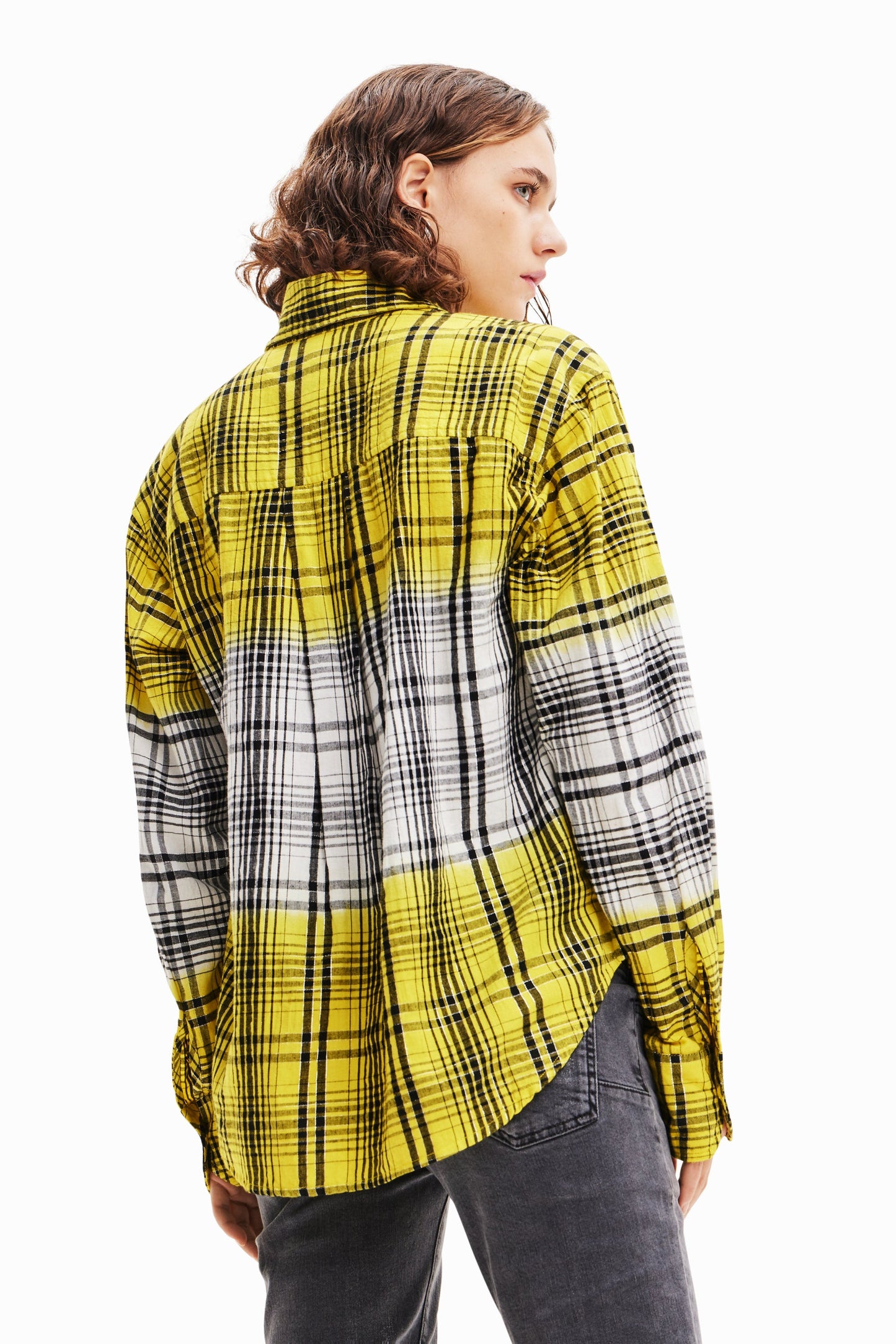 Desigual Dégradé Plaid Flannel Shirt - Unique European Style Desigual