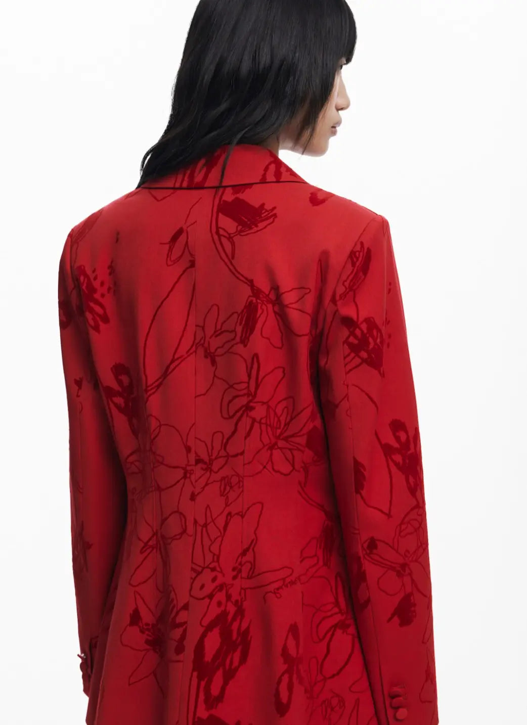 Desigual Elegant Floral Print Blazer - Unique European Style Desigual