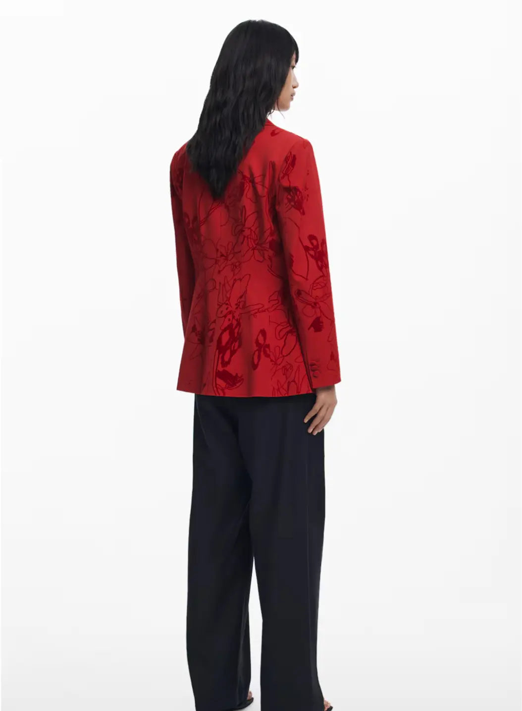 Desigual Elegant Floral Print Blazer - Unique European Style Desigual