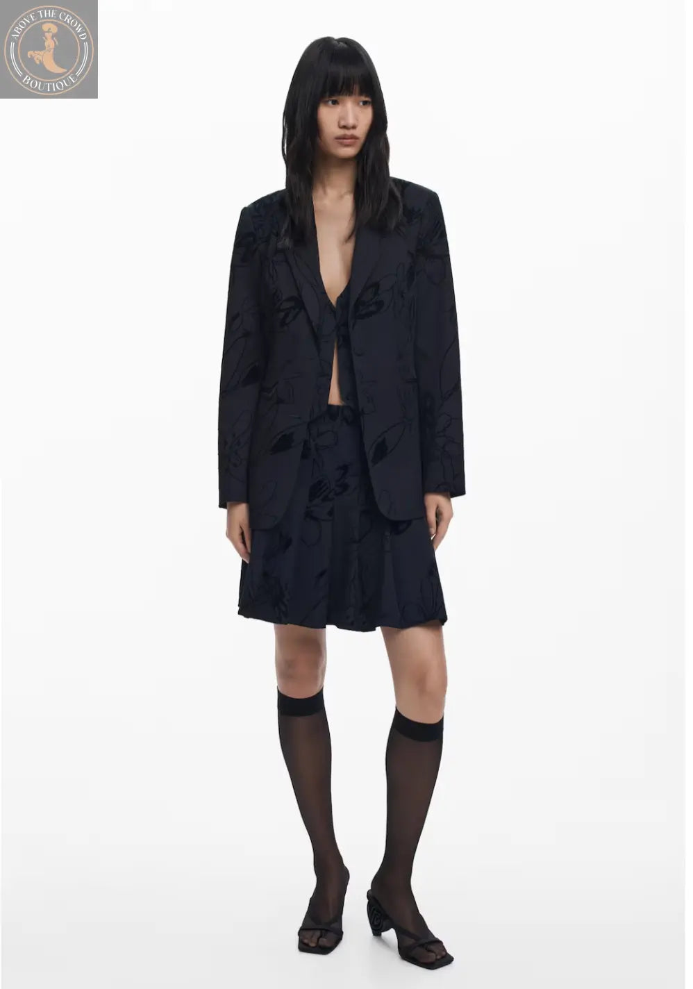 Desigual Elegant Floral Print Blazer - Unique European Style Desigual