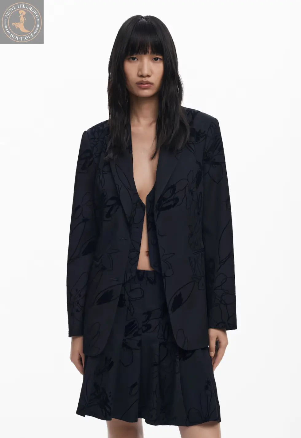 Desigual Elegant Floral Print Blazer - Unique European Style Desigual