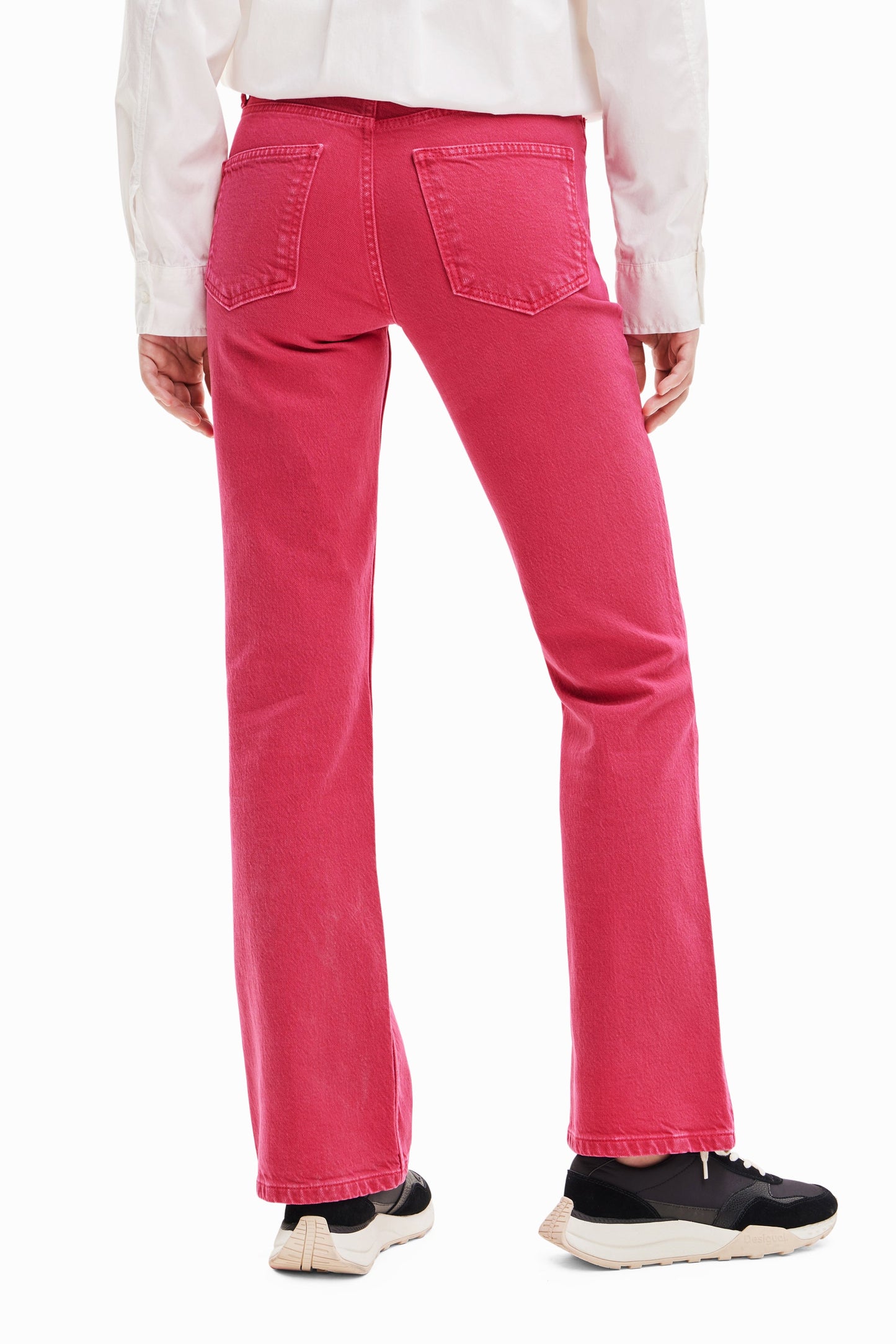 Desigual Flare Jeans - Mid-Rise, Stretch Denim - Unique European Style Desigual