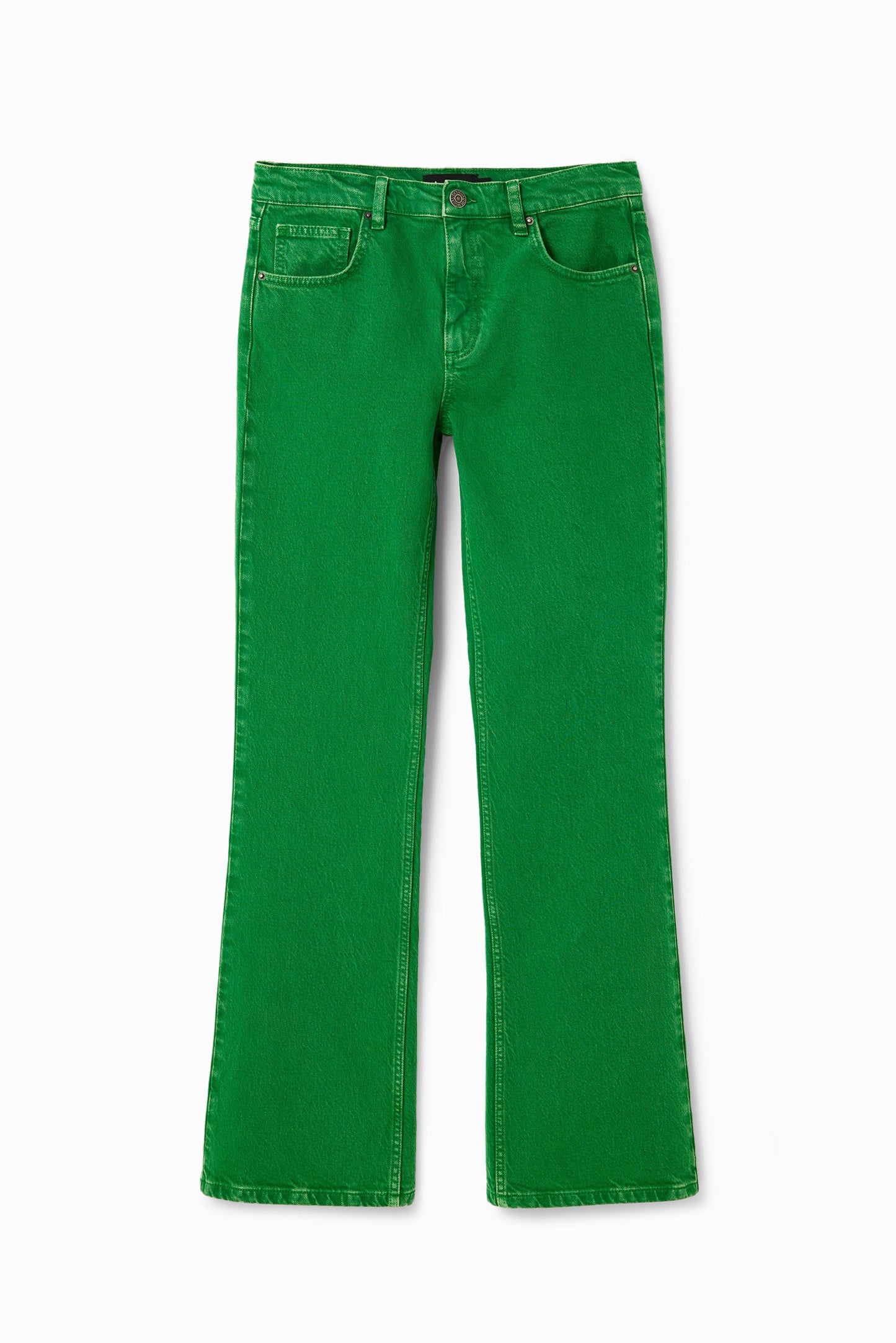 Desigual Flare Jeans - Mid-Rise, Stretch Denim - Unique European Style Desigual