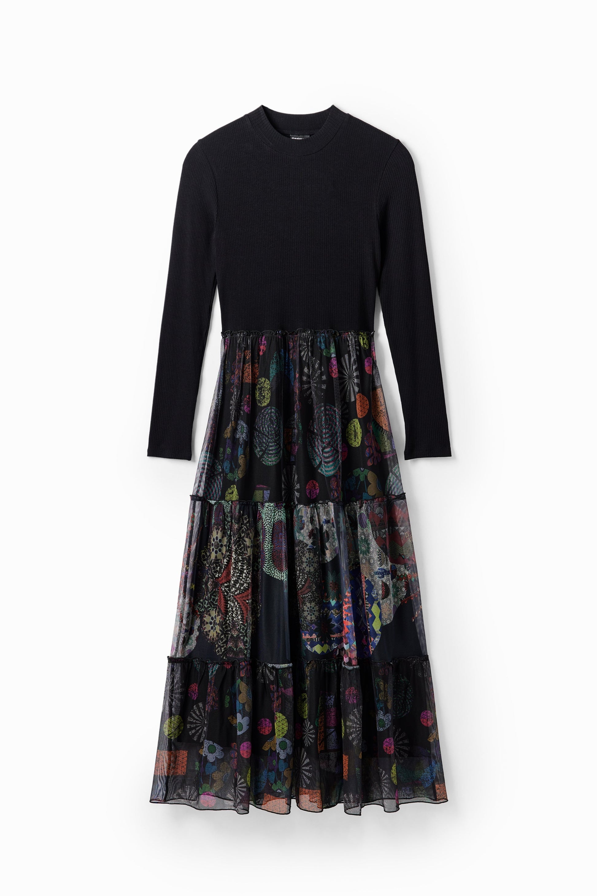 Desigual Floral Print Midi Dress - Unique Combination Style Desigual