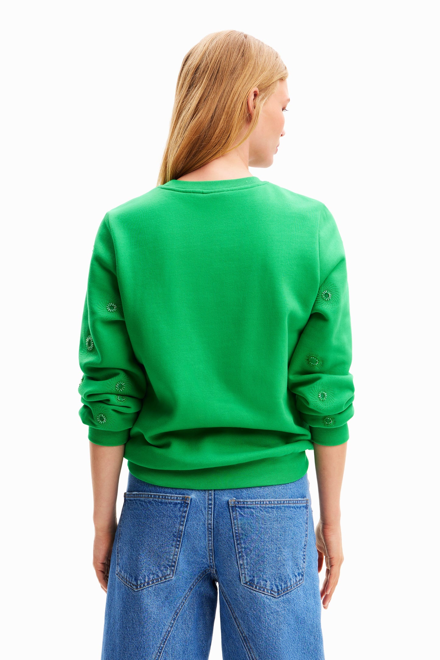 Desigual Geometric Embroidery Sweatshirt - Unique European Style, Comfortable Fit Desigual