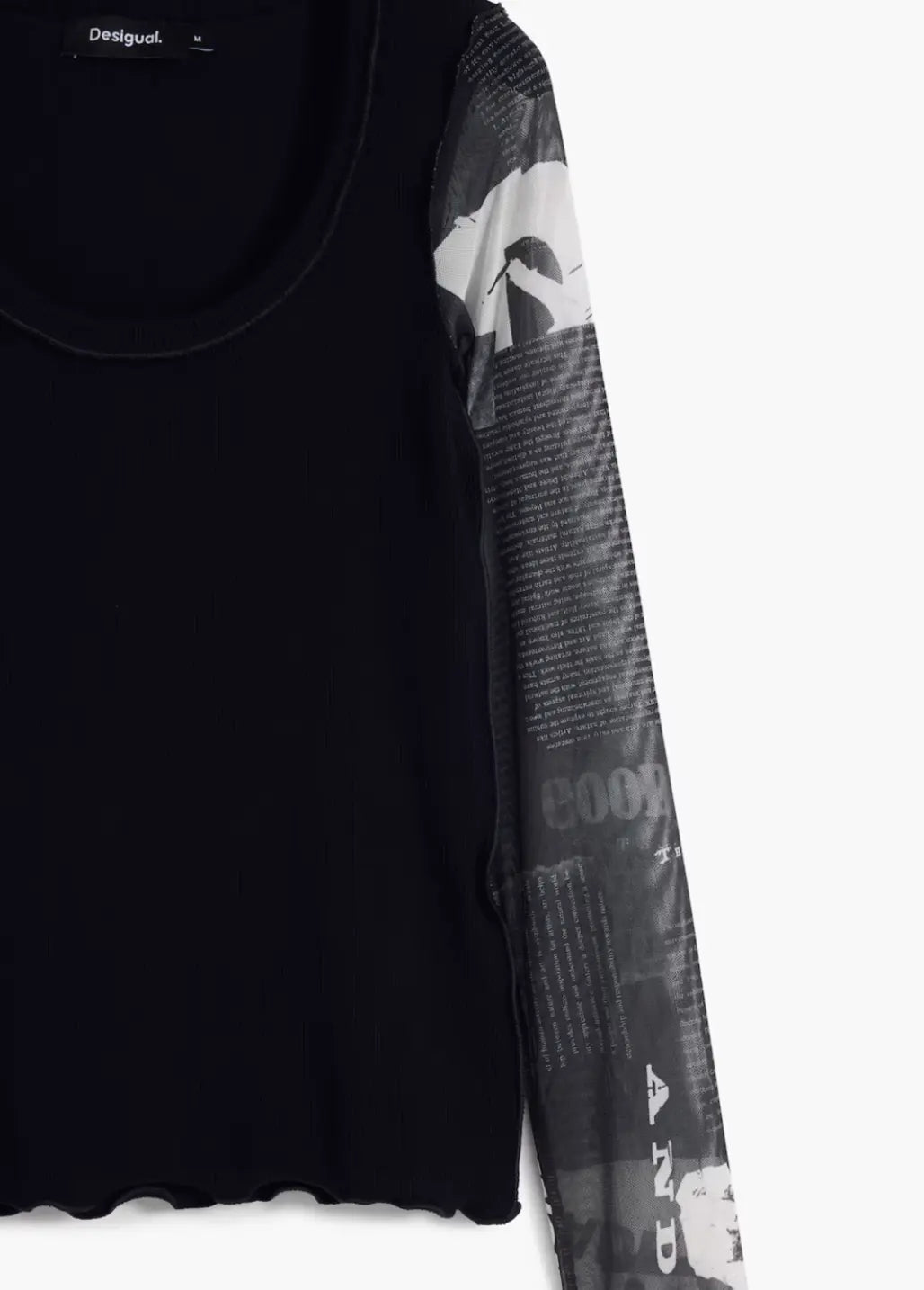 Desigual Graphic Long Sleeve Top - Unique European Style Desigual