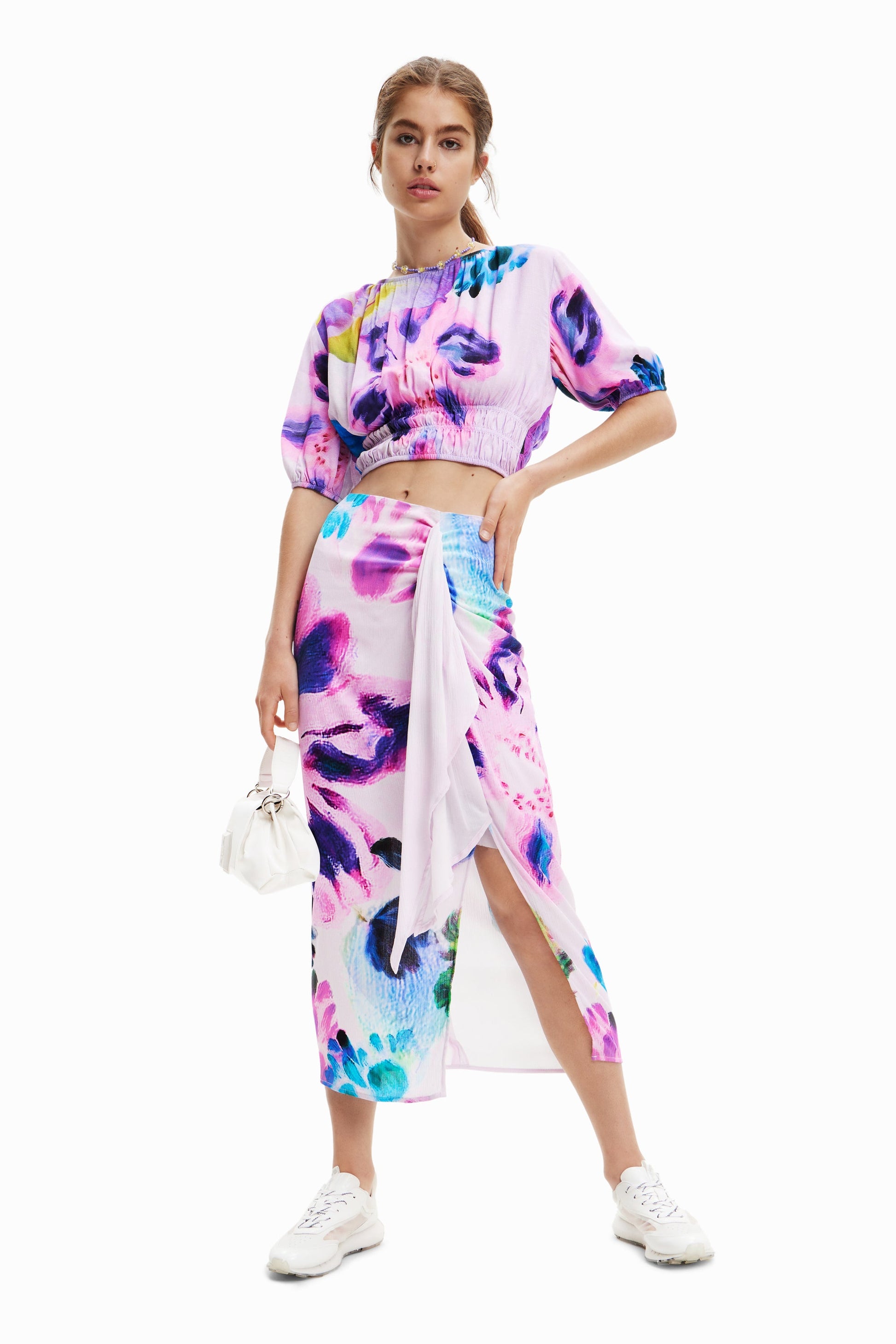 Desigual June Lacroix Floral Wrap Midi Skirt - Unique European Style Desigual