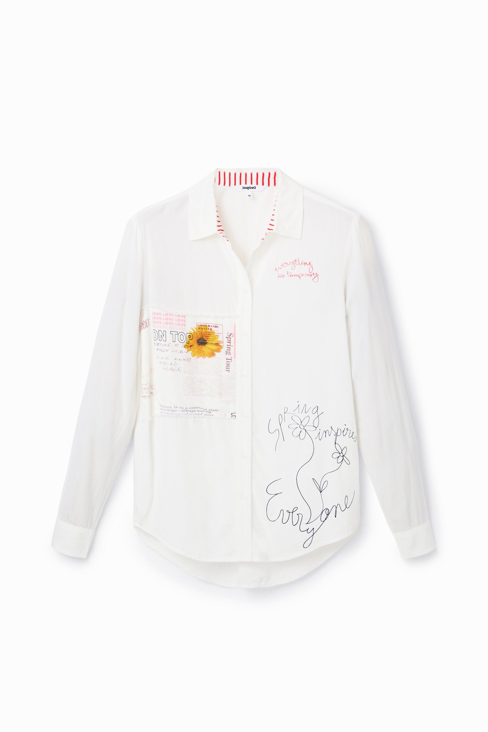 Desigual Patchwork Message Women Shirt 23SWCW48 Desigual