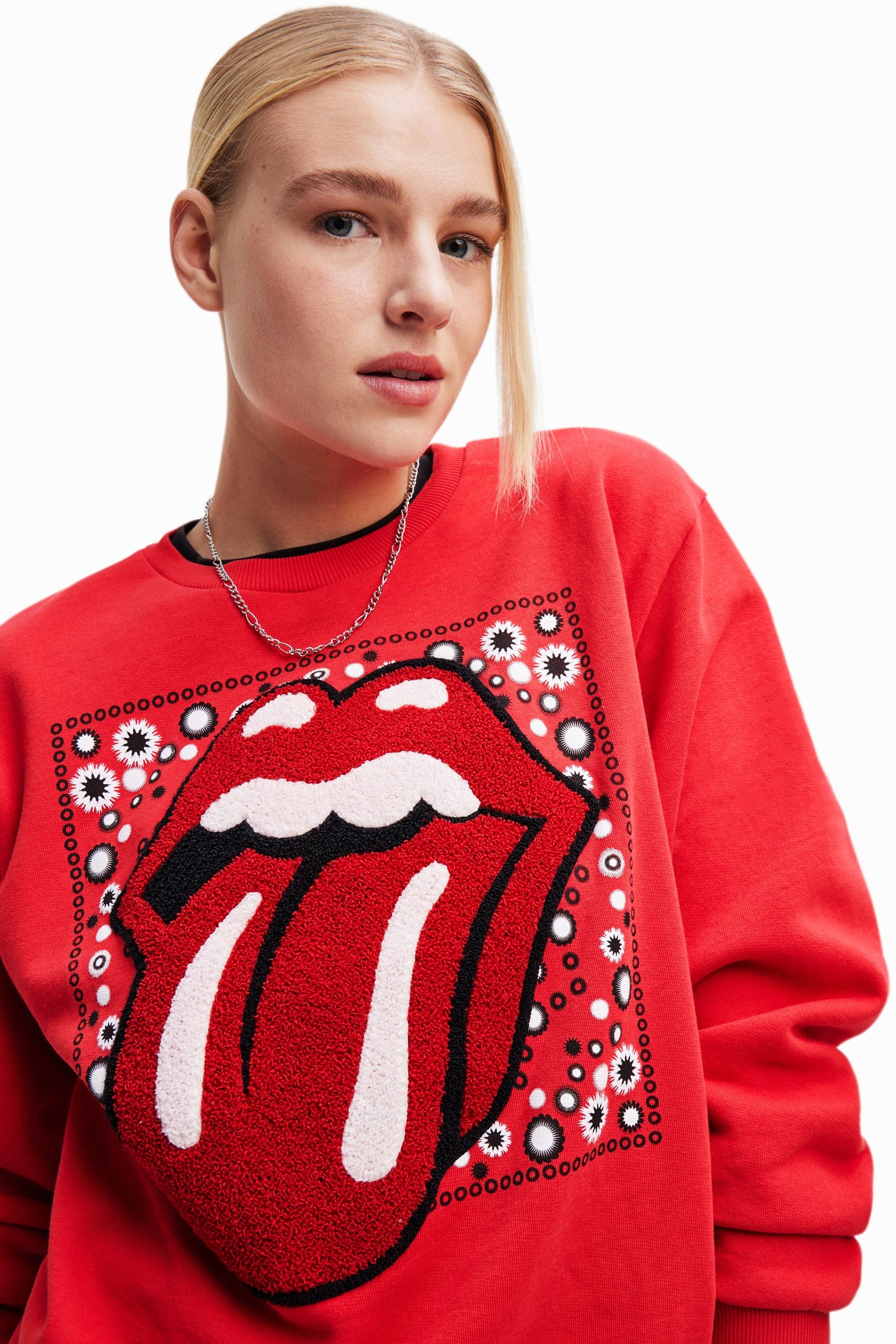 Desigual The Rolling Stones Sweatshirt - Geometric Print - Limited Edition Desigual