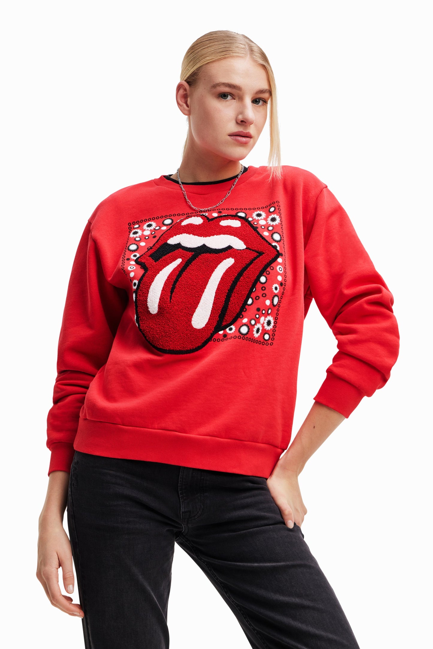 Desigual The Rolling Stones Sweatshirt - Geometric Print - Limited Edition Desigual