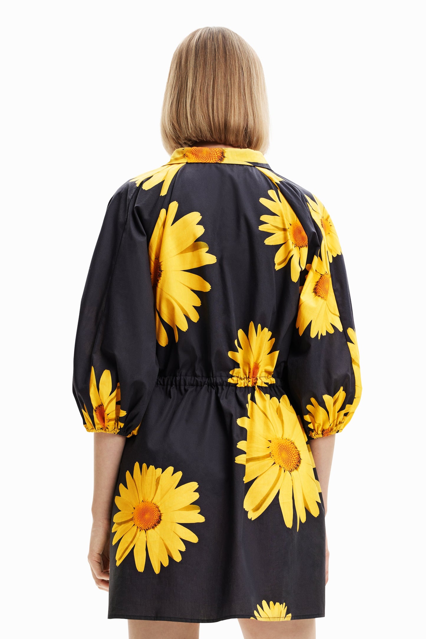 Desigual Women Woven Dress 3/4 Sleeves Desigual