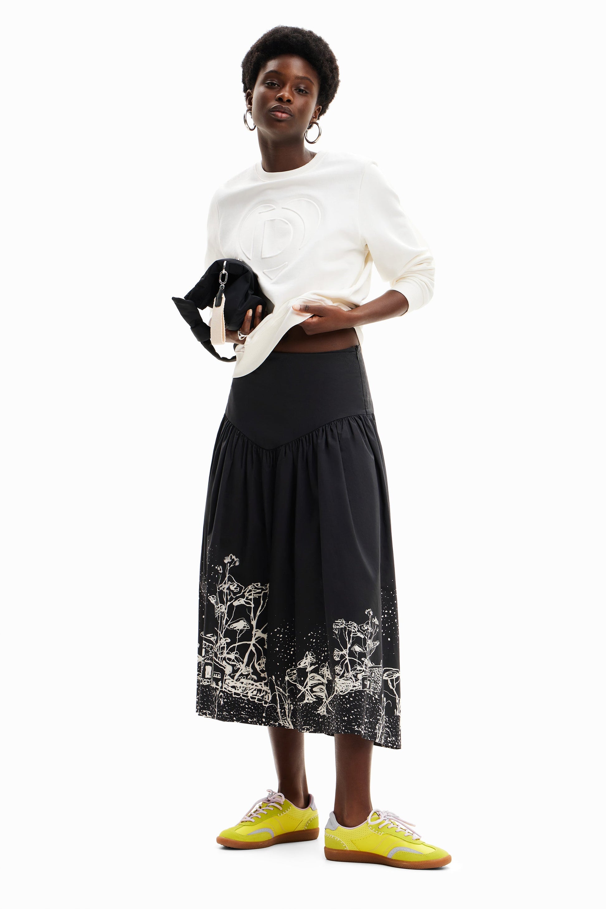 Desigual Women's Artistic Woven Maxi Skirt - Unique Floral Print - Style & Comfort Desigual