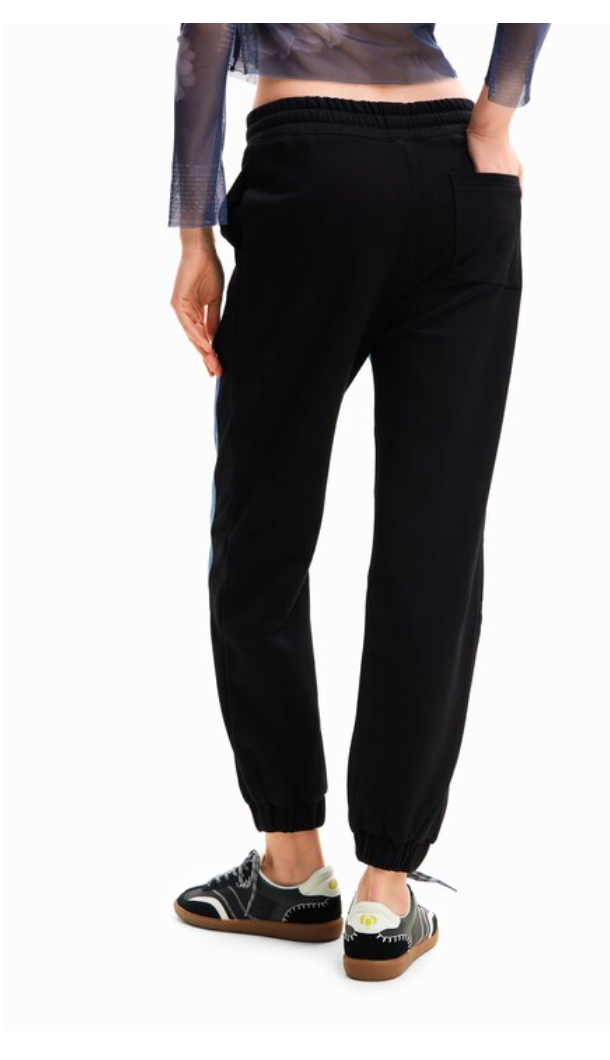 Desigual Women's Denim Jogger Jeans - Stylish, Comfortable, & Unique Side Panel Design Desigual