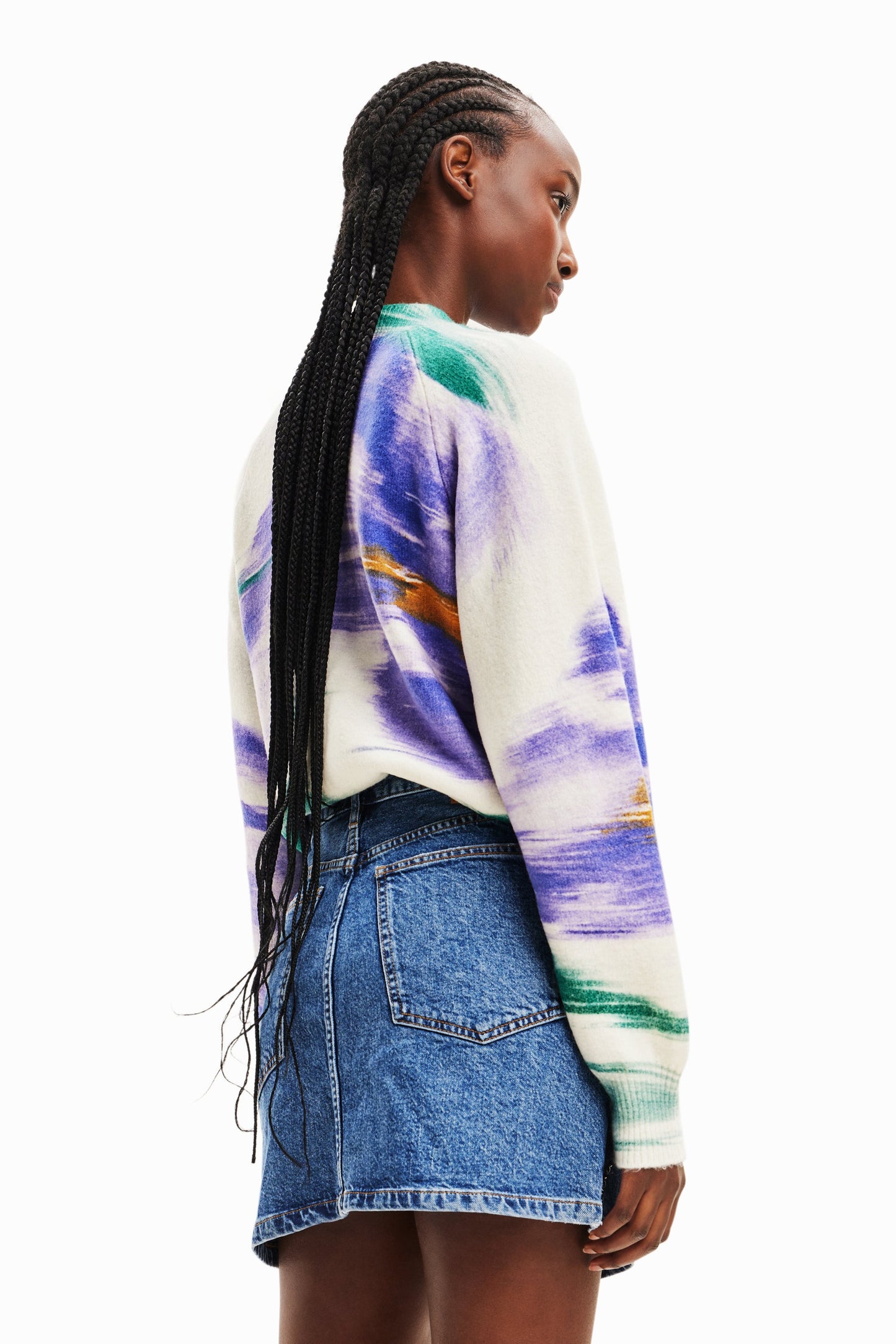 Desigual Women's Floral Print Sweater - Recycled Acrylic, Unique Design Desigual