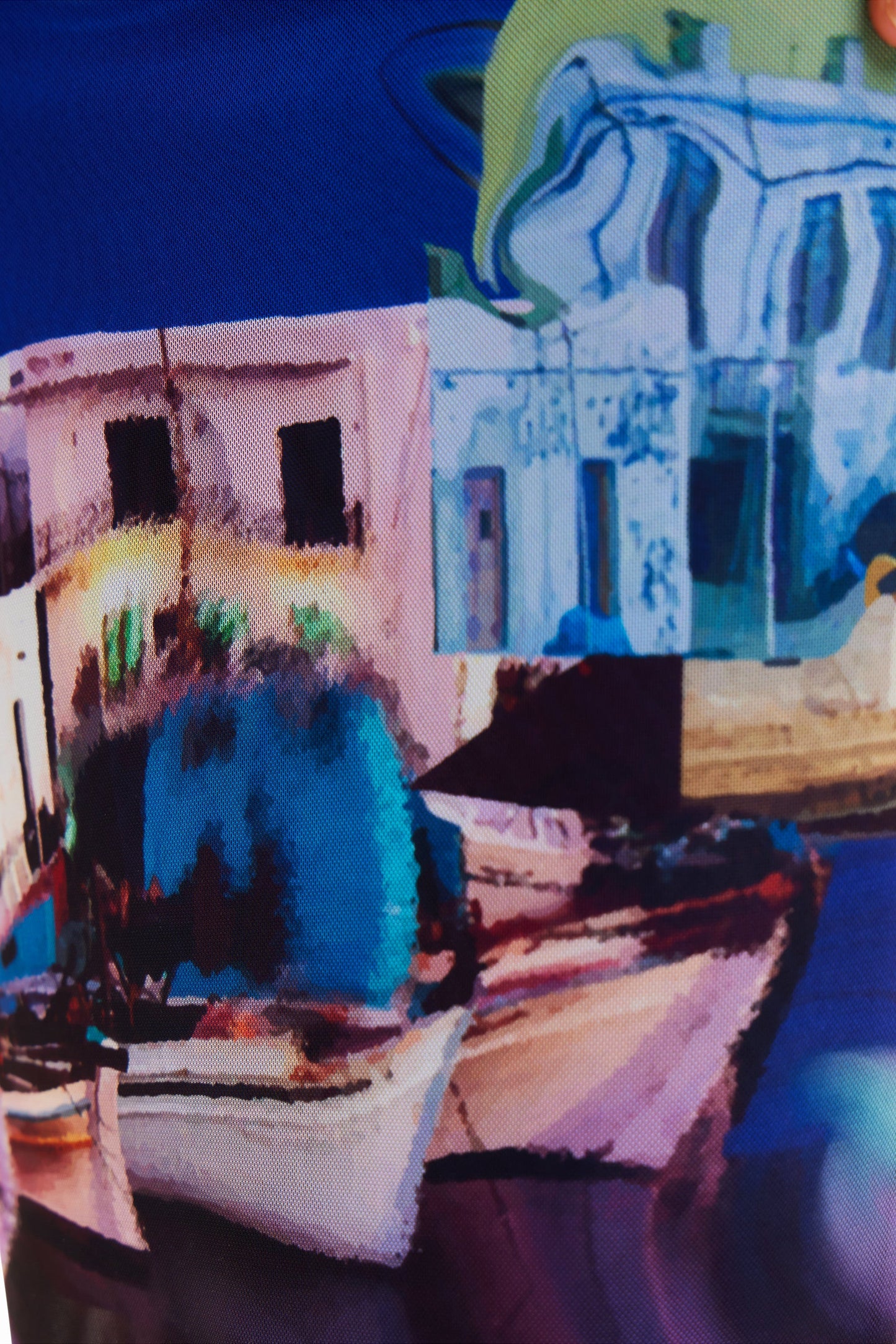 Desigual Women's Knit Tube Skirt - Vibrant Abstract Print, Bodycon Midi Skirt Desigual