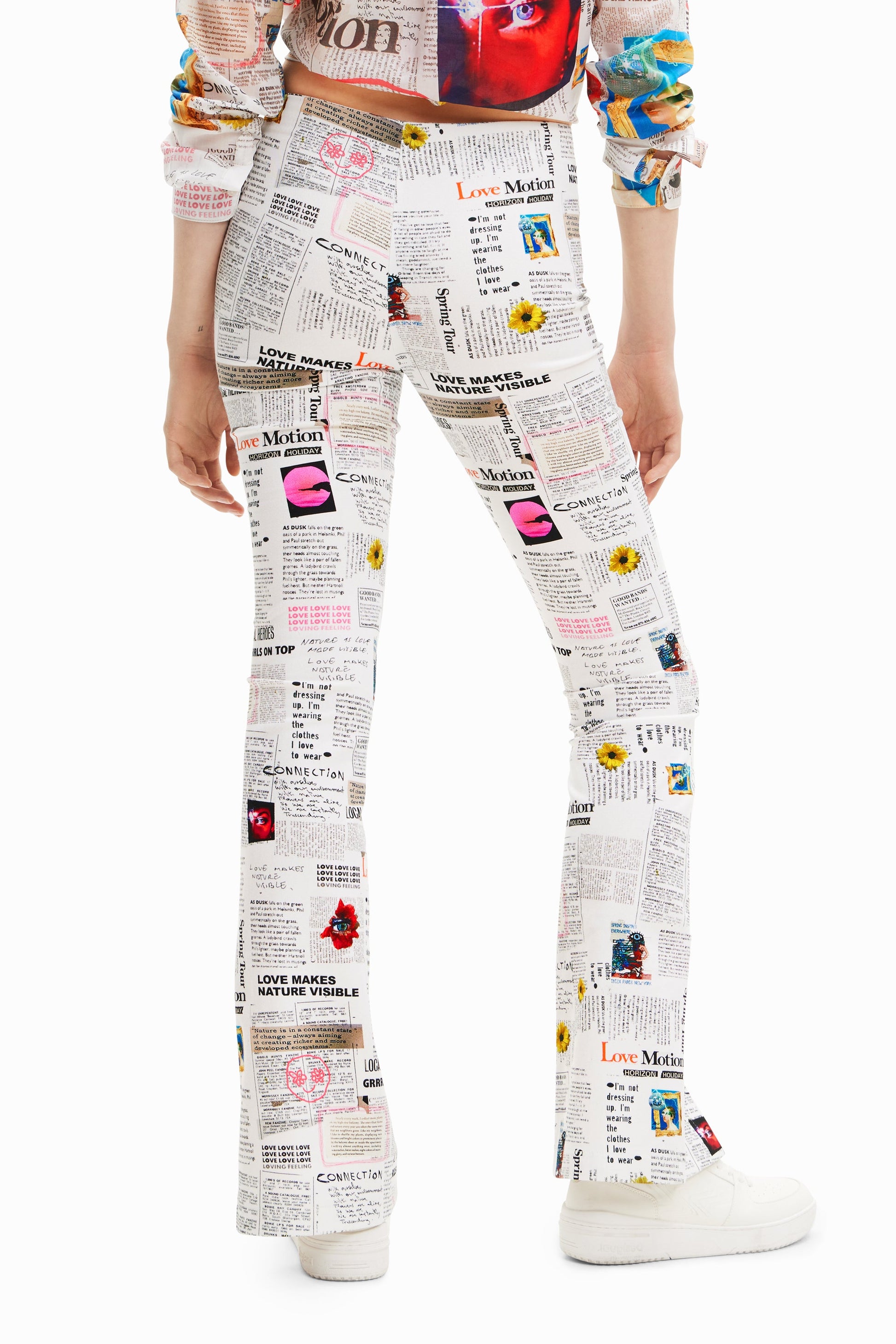 Desigual Women's Long Trousers - Unique Print, Comfortable Fit Desigual