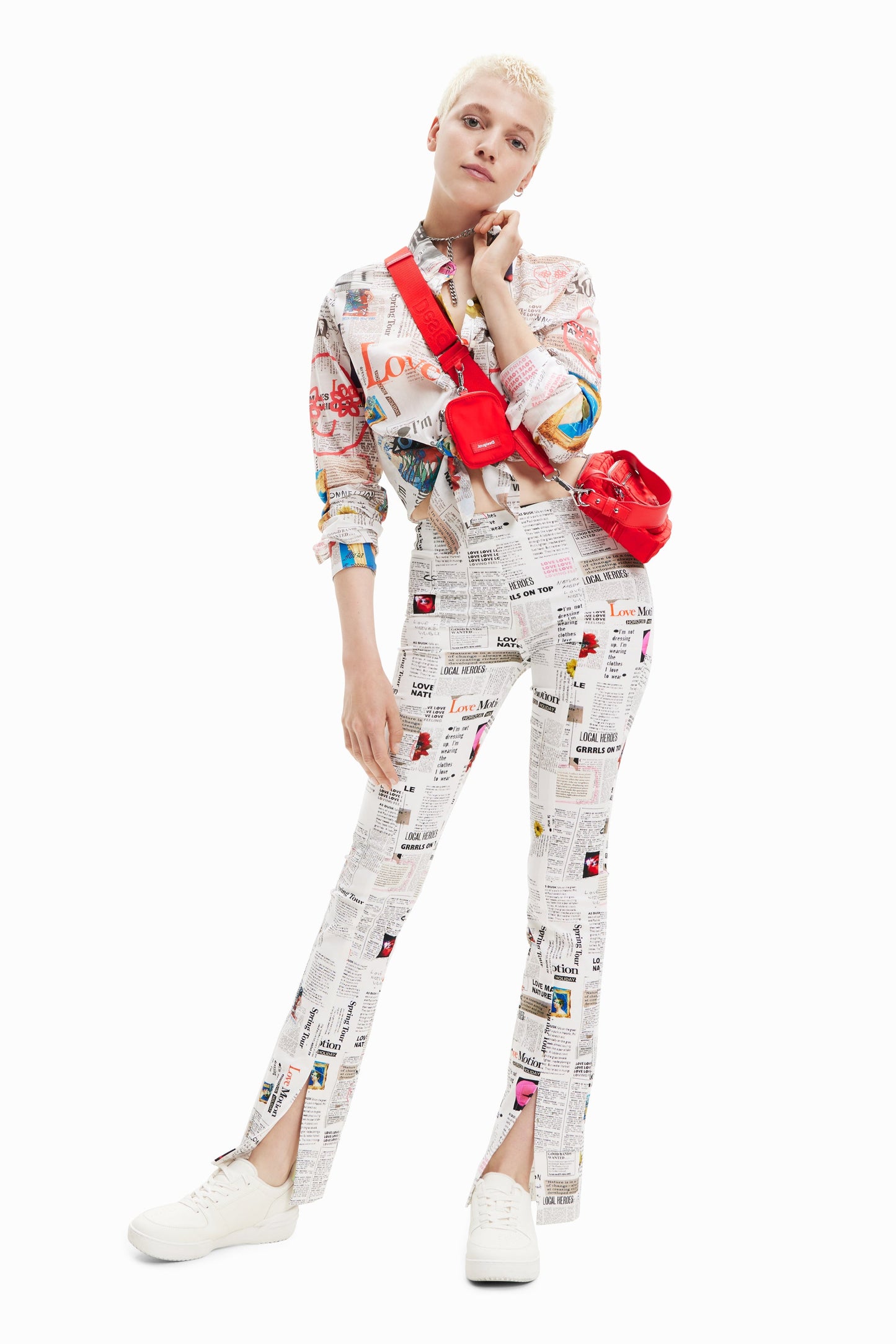 Desigual Women's Long Trousers - Unique Print, Comfortable Fit Desigual