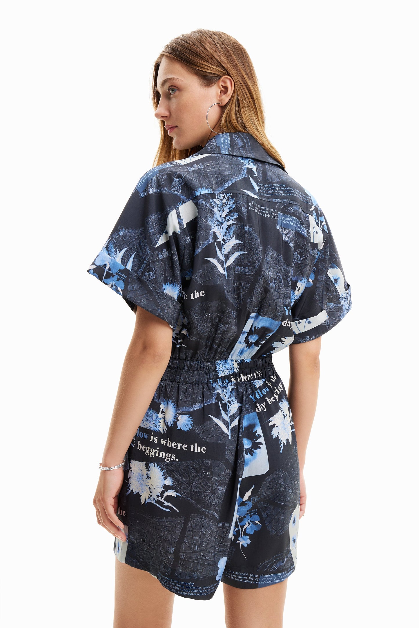 Desigual Women's Woven Botanical Print Overall - Unique European Style Desigual